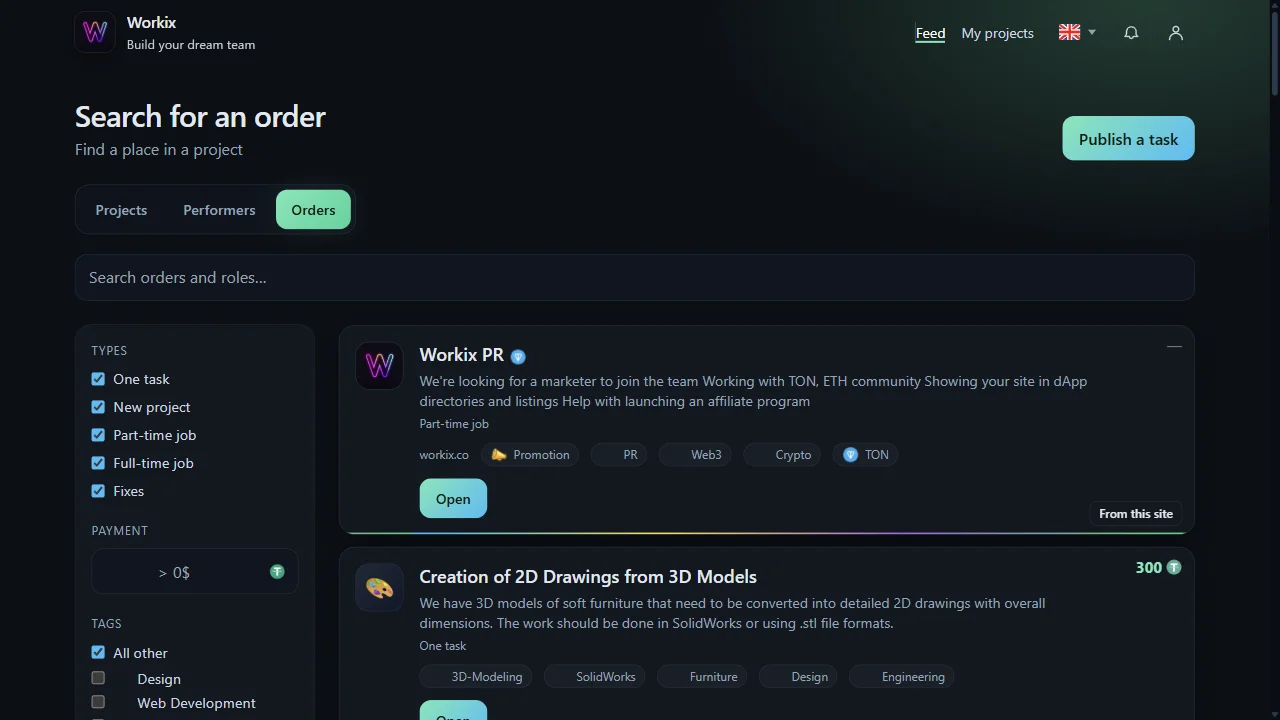 Open roles and orders